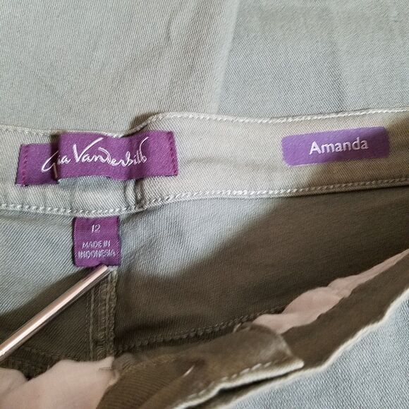 Gloria Vanderbilt Women's Amanda Sage Green Stretch Jeans Size 12 - Picture 3 of 4